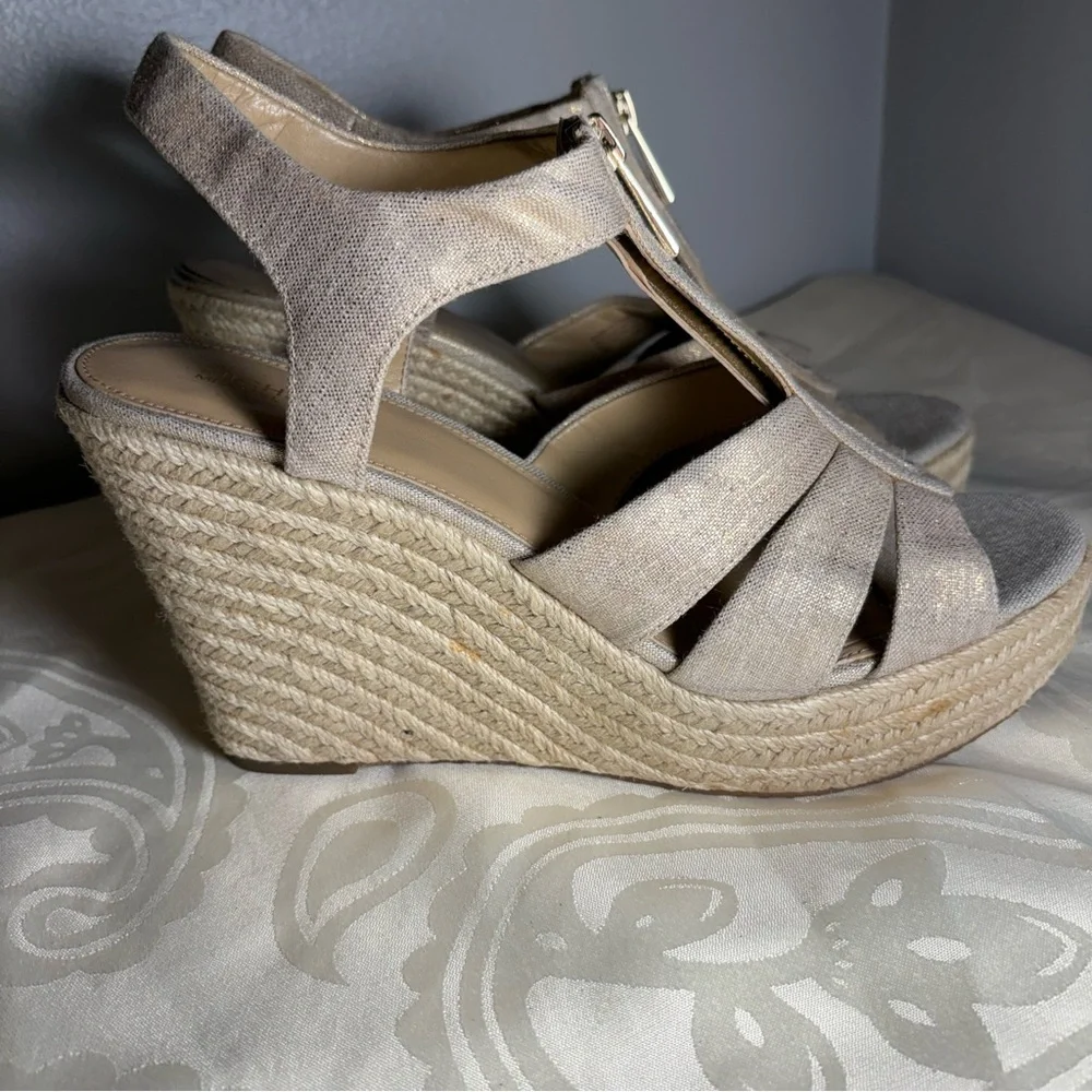 Michael Kors Cream Espadrille Wedges